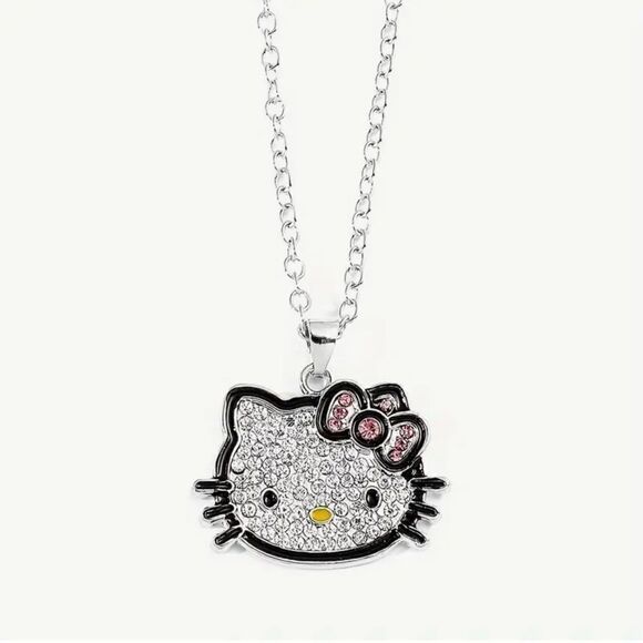 NEW … HELLO KITTY “Rhinestone” Pendent Necklace - Picture 3 of 6